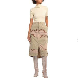 Souvenir Camo Midi Skirt